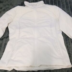 Women’s White Lululemon Zip-Front Jacket